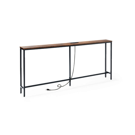 Jamile Narrow Console Table with Charging Station
